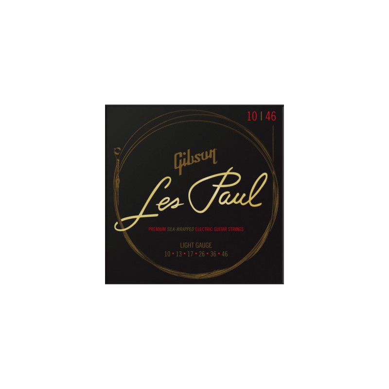 Image de Cordes Guitare Électrique Les Paul Premium Light  10-46, de la marque  Gibson