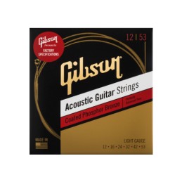 Image de Cordes Acoustiques Coated Phosphor Bronze Light 12-53, de la marque  Gibson