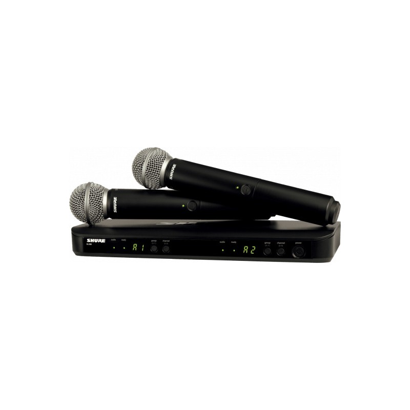 Image d'un Système Sans Fil Double BLX288 Avec 2 Microphones SM58, de la marque Shure