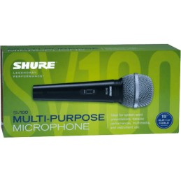 Image d'un Microphone Voix Dynamique Cardïode Silver SV100A, de la marque Shure
