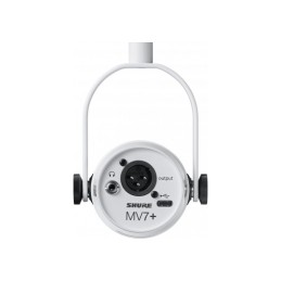 Image d'un Microphone de Podcast USB-C et SLR MV7+, de couleur blanc, de la marque Shure