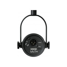 Image d'un Microphone de Podcast USB-C et SLR MV7+, de couleur noir, de la marque Shure