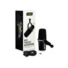 Image d'un Microphone de Podcast USB-C et SLR MV7+, de couleur noir, de la marque Shure