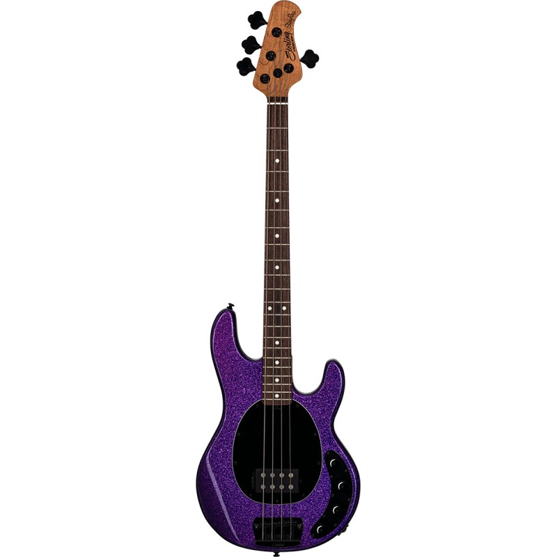 Image d'une Basse Électrique Stingray  RAY34, de couleur Purple Sparkle, de la marque  Sterling By Music Man