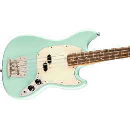 Image d'une Basse Électrique Classic Vibe '60s Mustang Bass, de couleur Surf Green, de la marque Squier