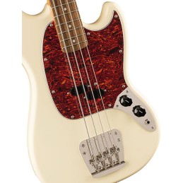 Image d'une Basse Électrique Classic Vibe '60s Mustang Bass, de couleur Olympic White, de la marque Squier