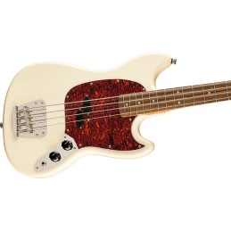 Image d'une Basse Électrique Classic Vibe '60s Mustang Bass, de couleur Olympic White, de la marque Squier