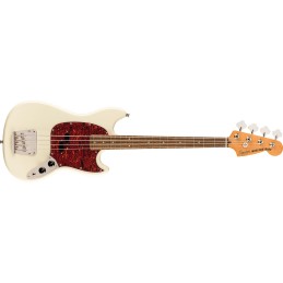 Image d'une Basse Électrique Classic Vibe '60s Mustang Bass, de couleur Olympic White, de la marque Squier