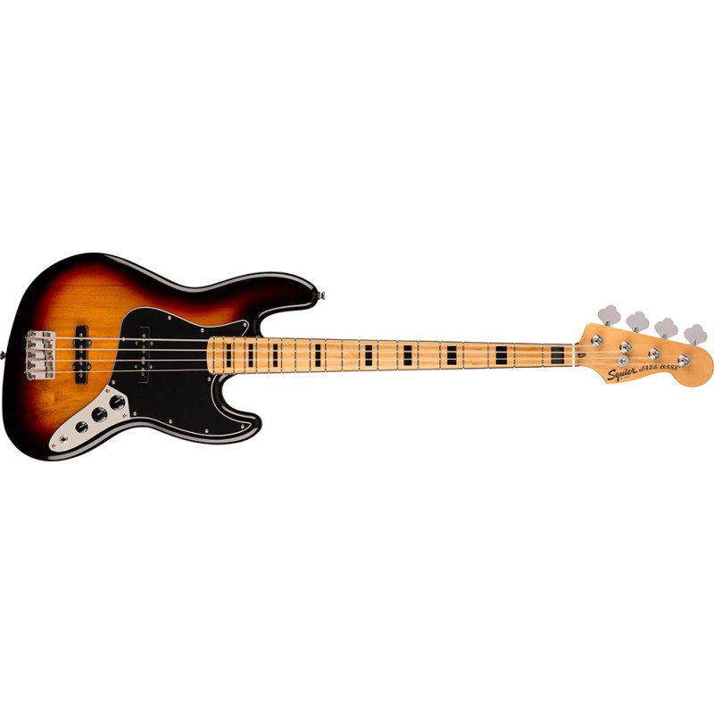 Image d'une Basse Électrique Classic Vibe '70S Jazz Bass, de couleur noir, de la marque Squier