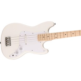 Image d'une Bass Électrique Sonic Bronco Bass, de couleur arctic white, de la marque Squier