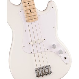 Image d'une Bass Électrique Sonic Bronco Bass, de couleur arctic white, de la marque Squier
