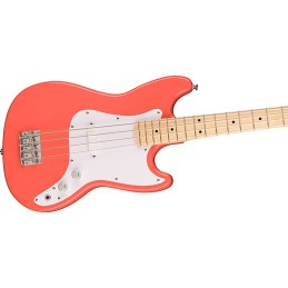 Image d'une Bass Électrique Sonic Bronco Bass, de couleur tahitian coral,  de la marque Squier