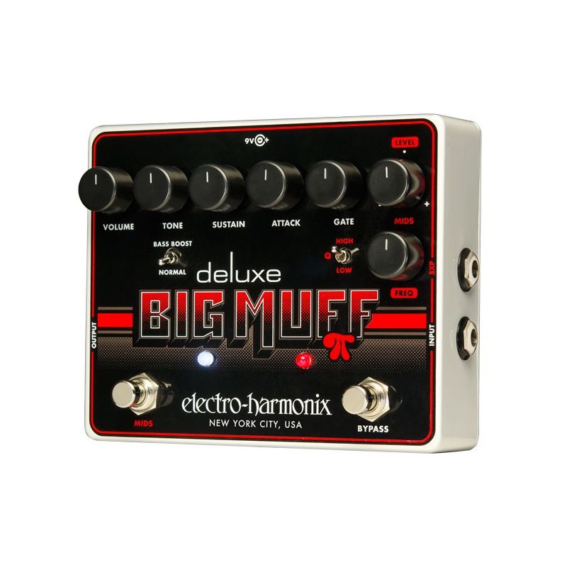 Image d'une pédale de Distorsion Deluxe Big Muff Pi, de la marque Electro Harmonix