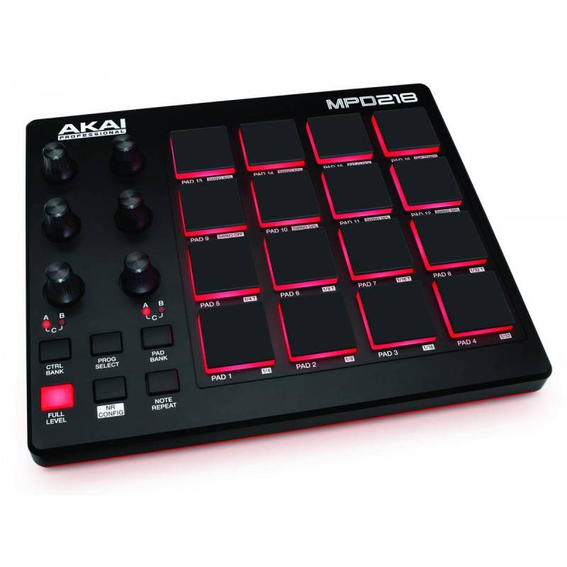 Image d'une surface de contrôle, MPD218, de la marque Akai Professional