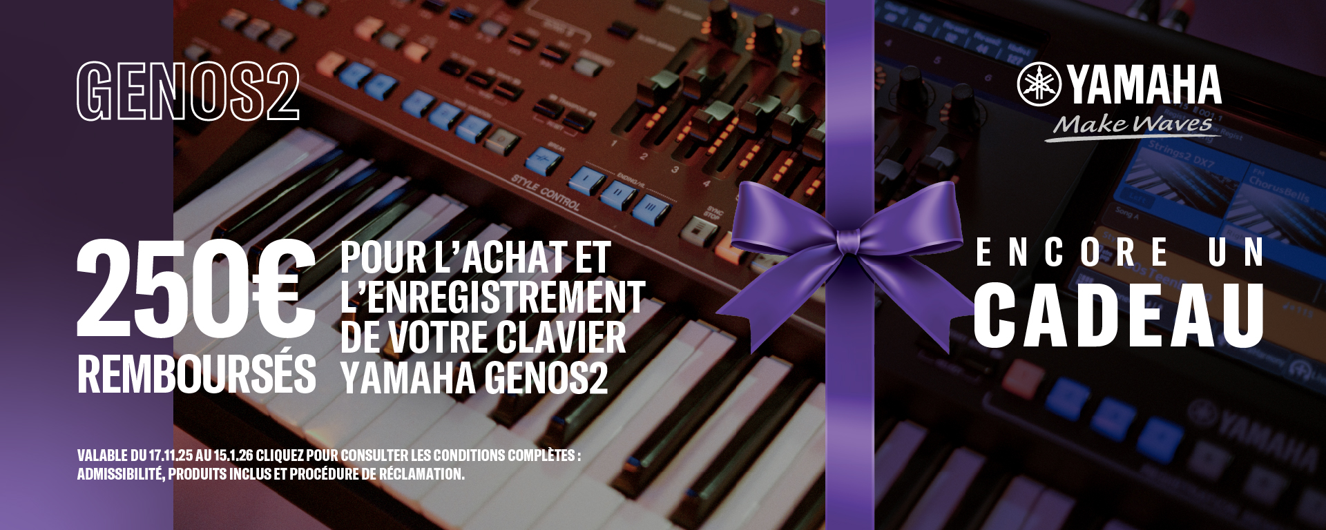 Offre cashback pour les pianos CLP-800