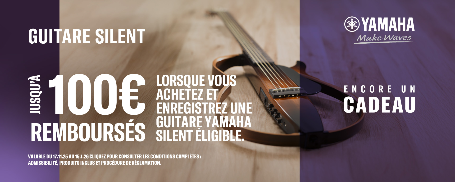 Offre cashback pour les guitares SLG